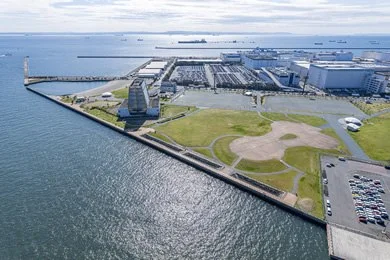 東扇島東公園わんわん広場:東扇島東公園のドローン撮影画像
