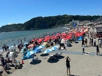 逗子海水浴場・逗子海岸:写真:逗子海水浴場