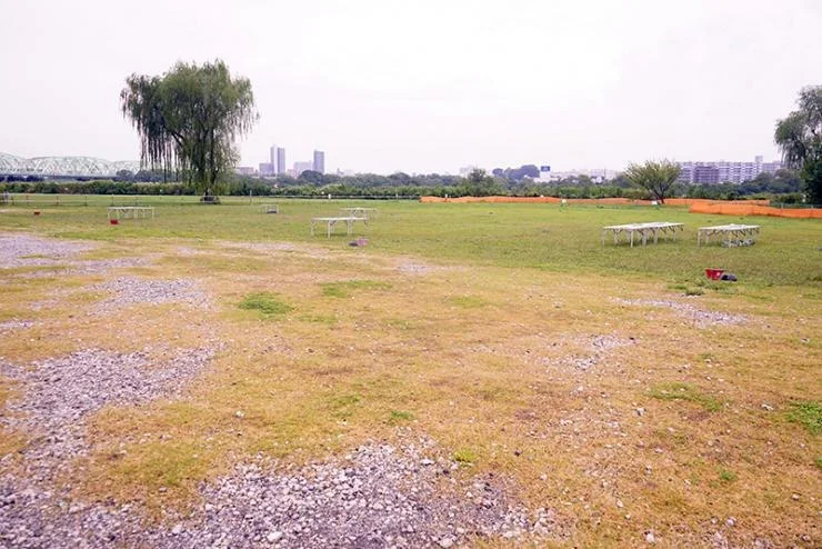 荒川運動公園ドッグラン:荒川土手の画像