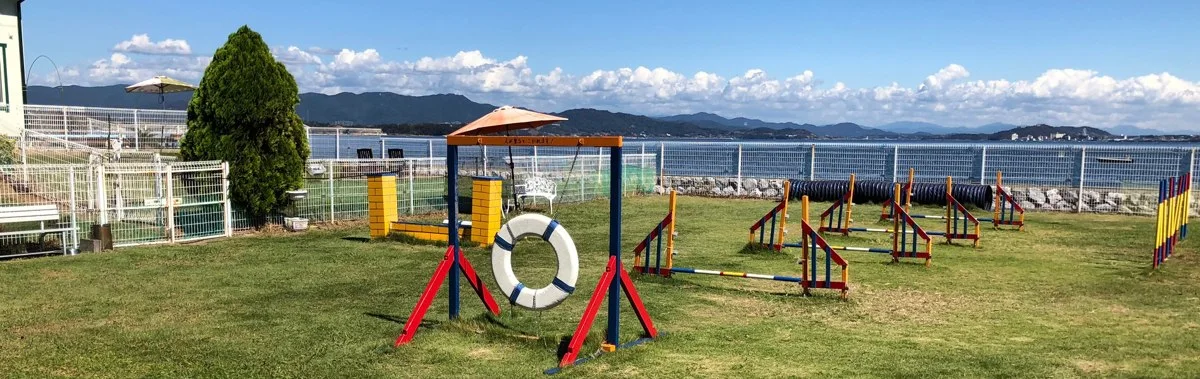 絶景湖畔の宿 ペロはまなこ:浜名湖を眺めながらのドッグラン